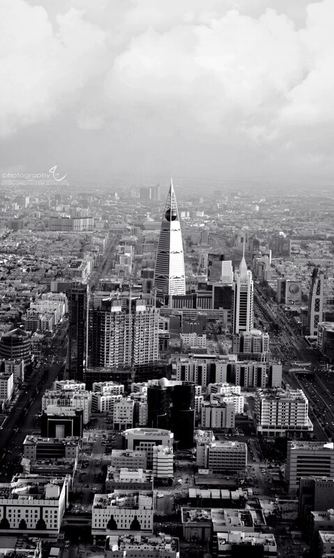 Riyadh City Skyline — Black
