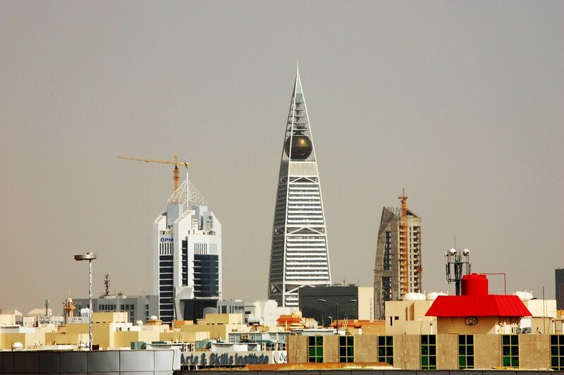 Riyadh skyline with Kingdom Tower