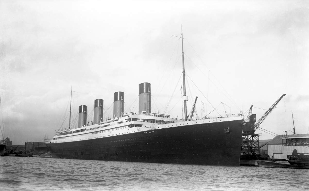 RMS Titanic at dock