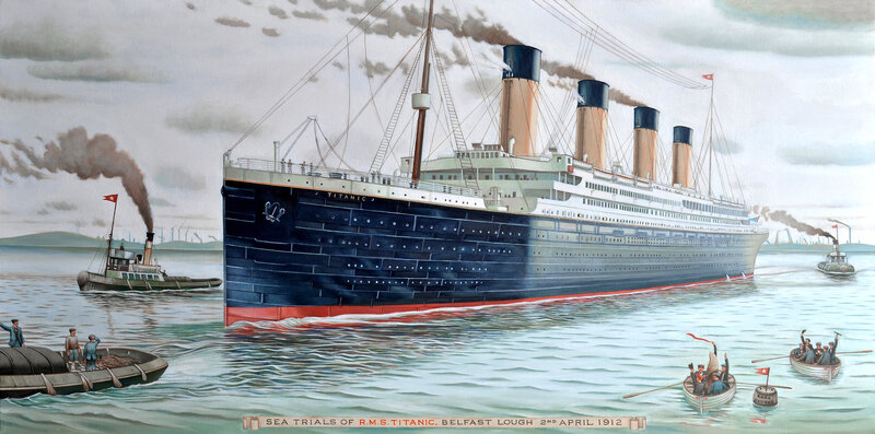 RMS Titanic Ship — Blue