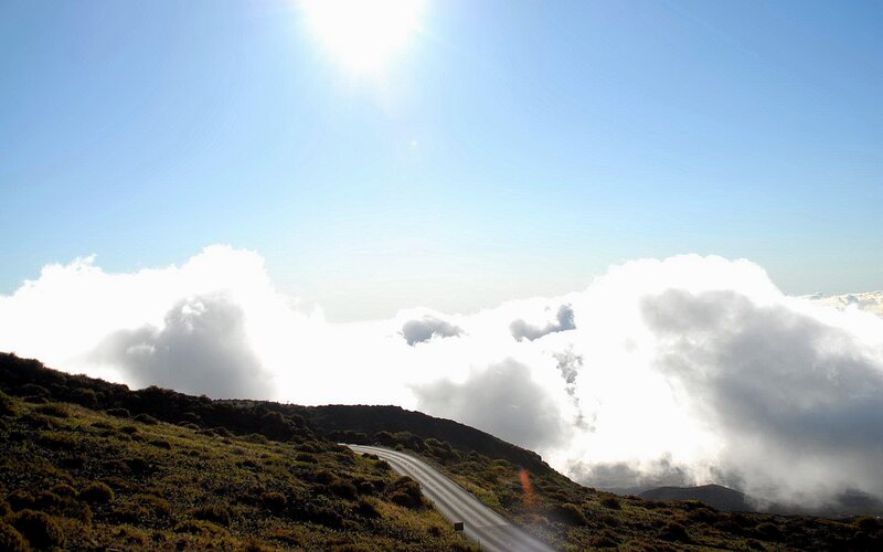 Road above the clouds