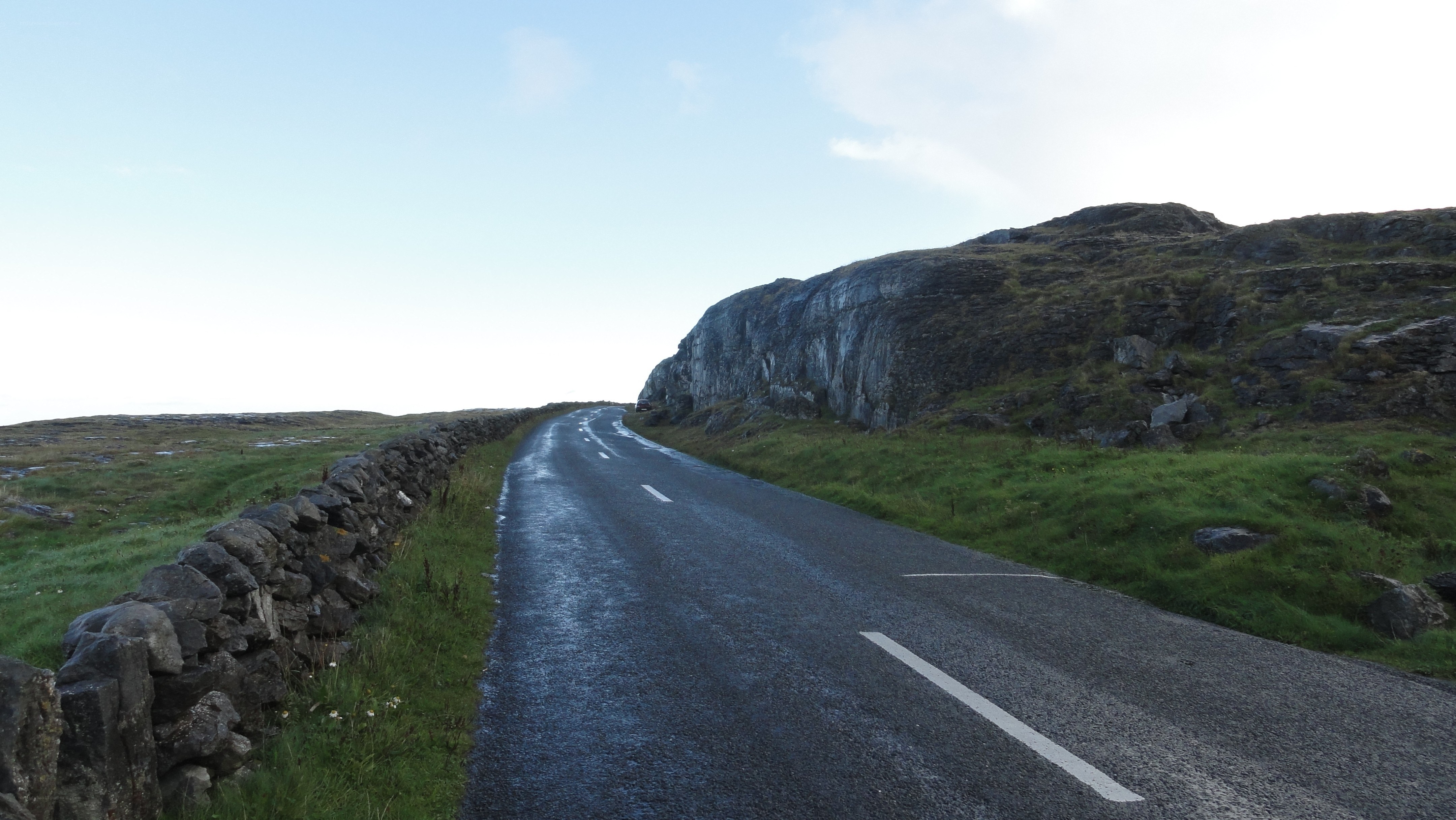 Road along a rocky cliff