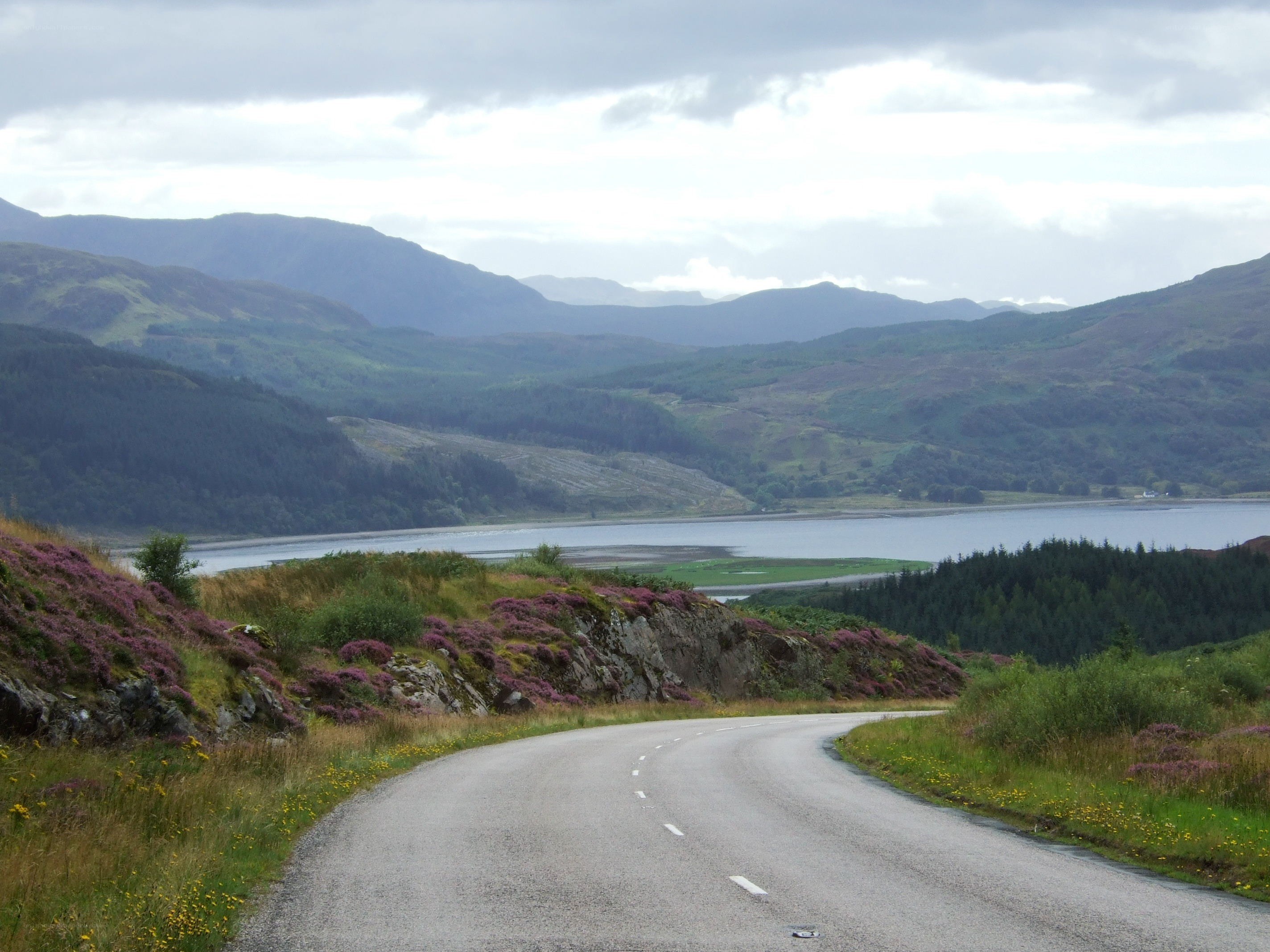 Road along a Scottish loch