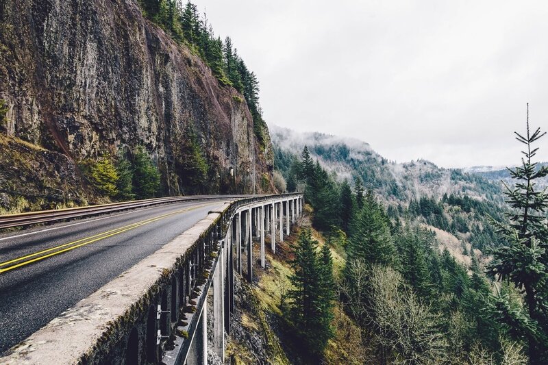 Road Along Cliffside