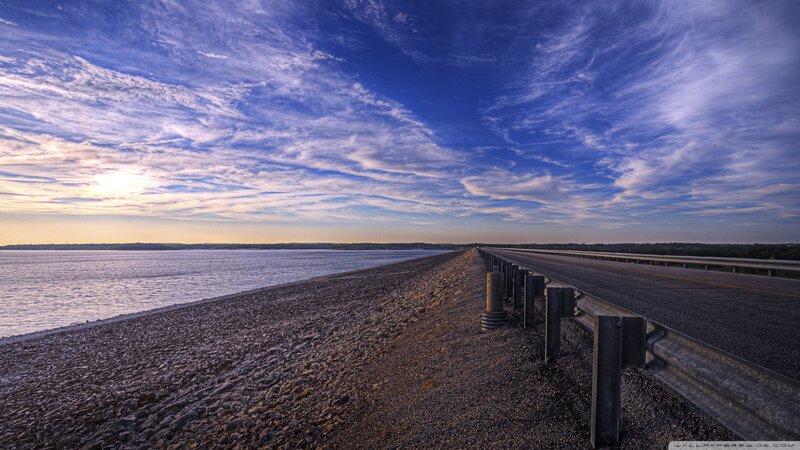 Road Along Waterway