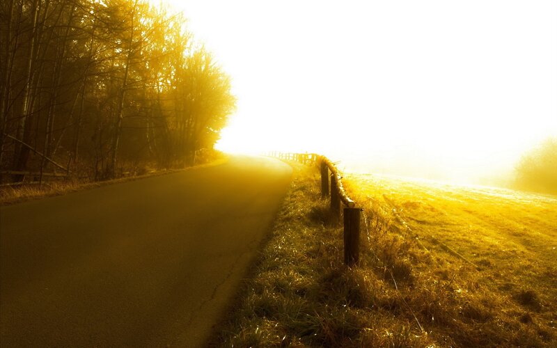 Road at Sunrise — Yellow