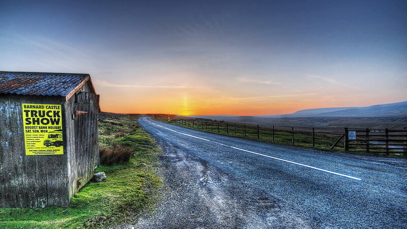 Road at Sunset — Blue