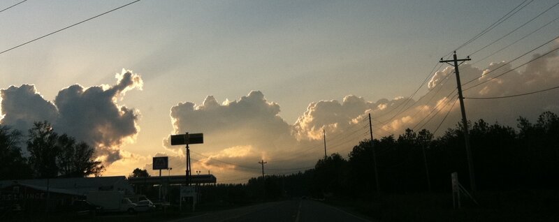 Road at Sunset — Gray