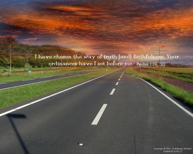 Road at Sunset — Orange, Dramatic, Photograph, Sky