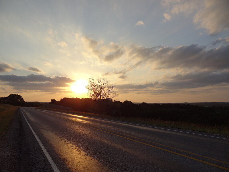Road at Sunset — Orange, Serene