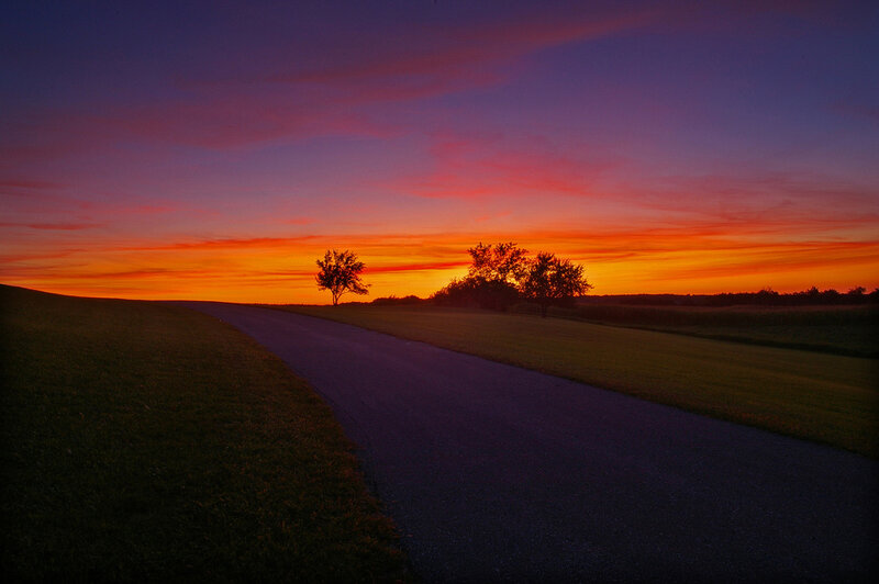 Road at Sunset — Orange