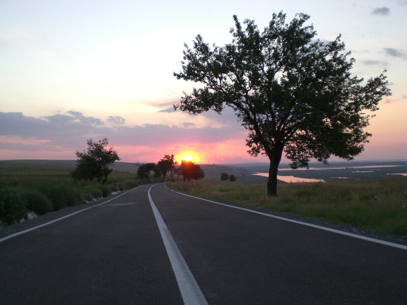 Road at Sunset — Pink, Serene