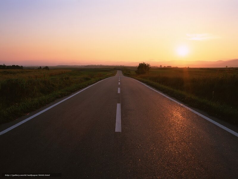 Road at sunset