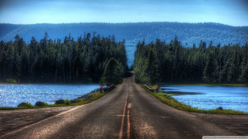 Road Between Two Lakes — Blue
