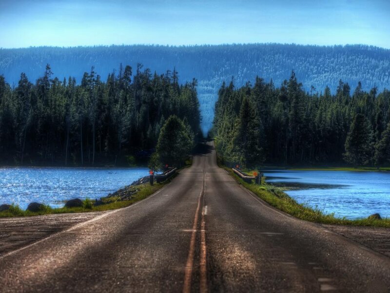 Road Between Two Lakes