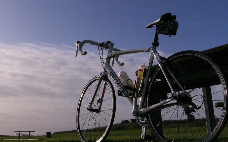 road bike on grass at sunset
