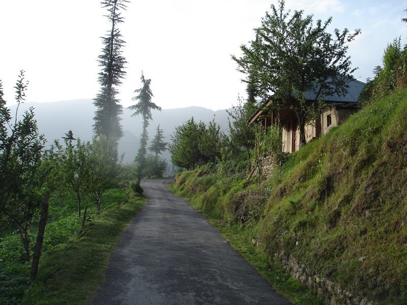 Road in a mountain village