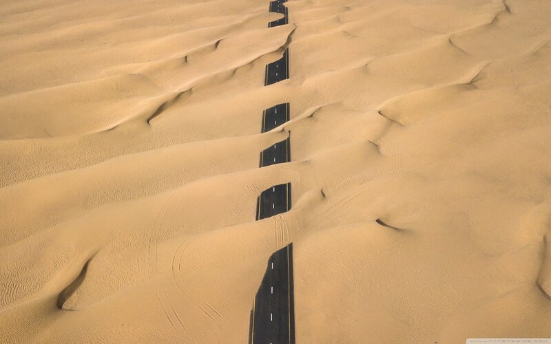 Road in Desert Sand