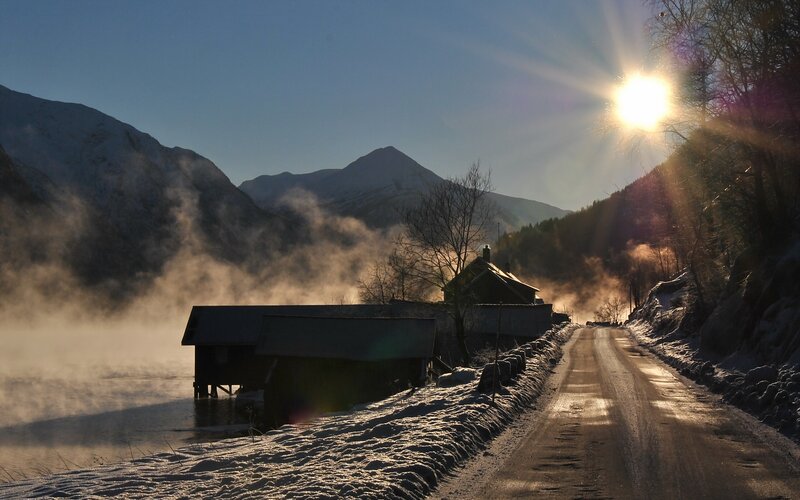 Road in Snowy Valley
