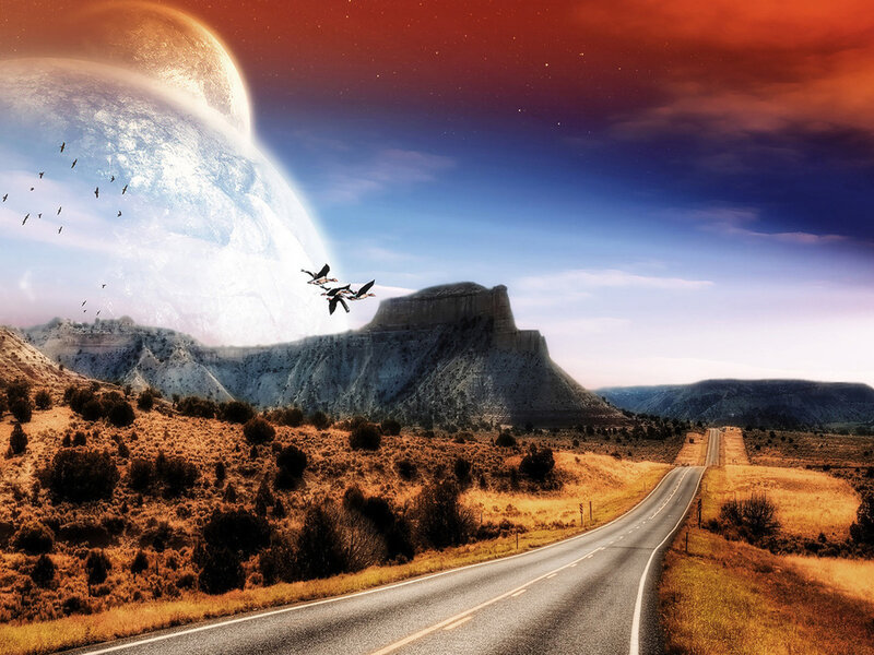 Road Leading to Alien Planet