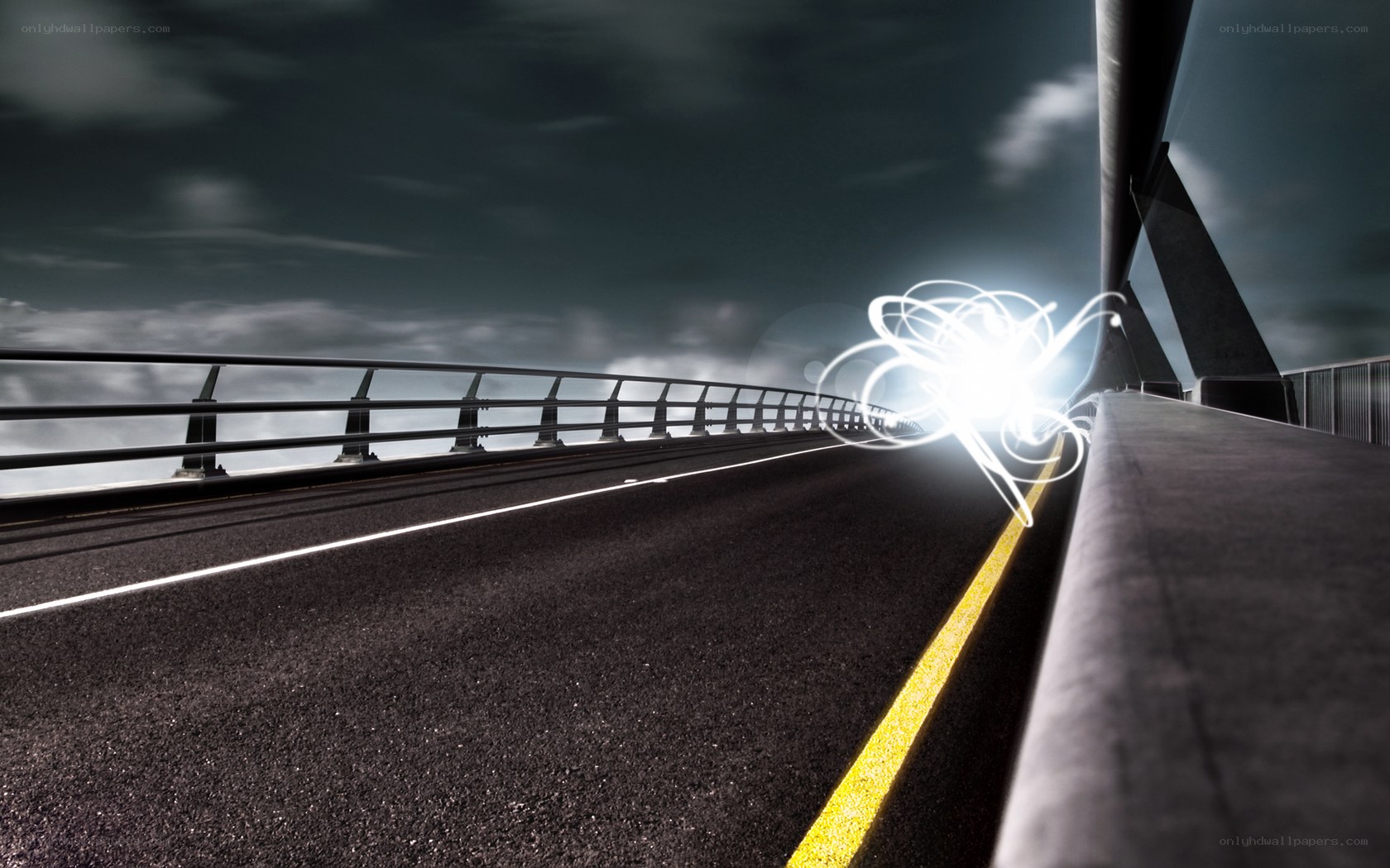 Road leading to bright light