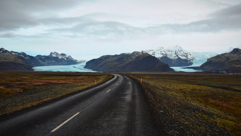 Road Leading to Glacier — Gray