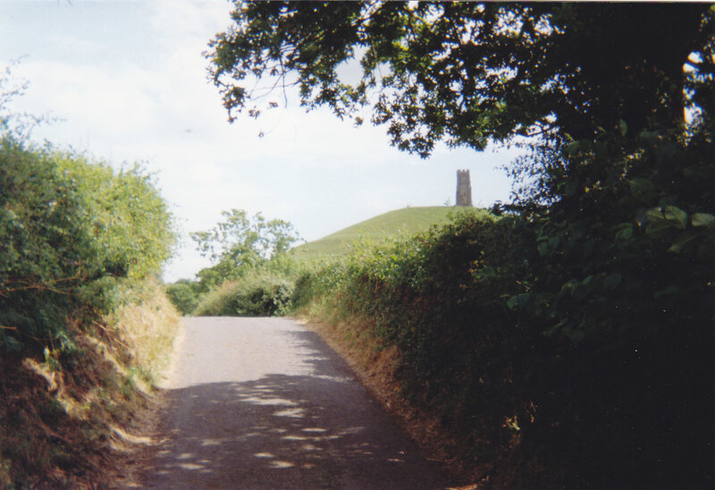 Road leading to Glastonbury Tor