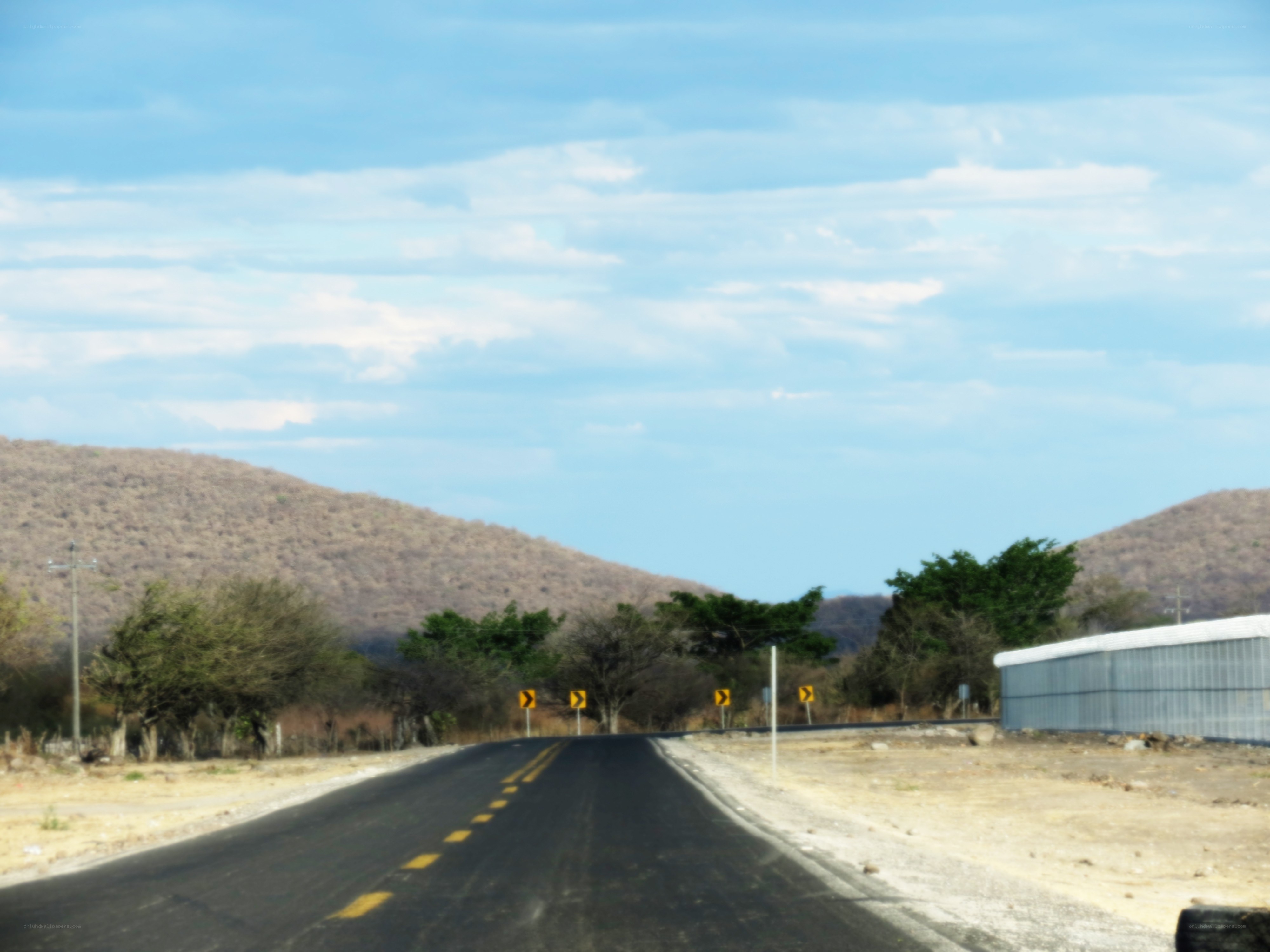 Road leading to hills