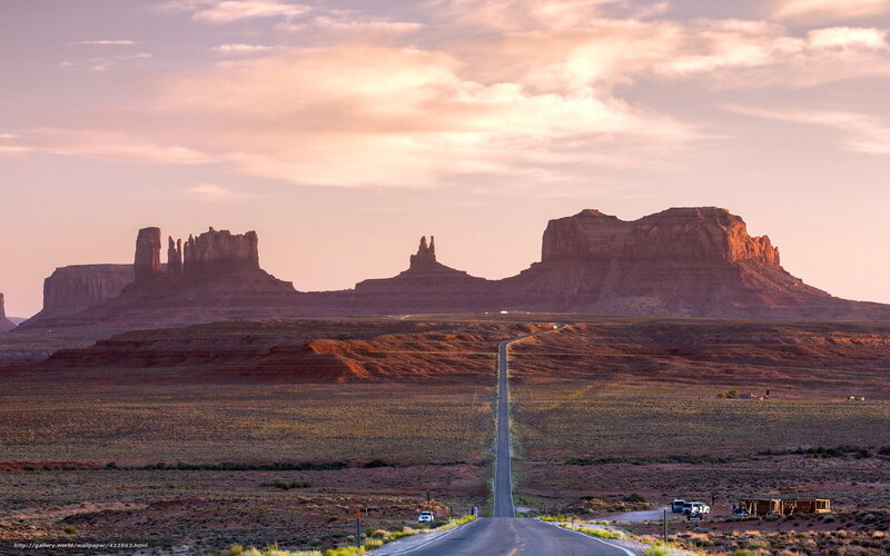 Road Leading to Mesas — Red, Serene