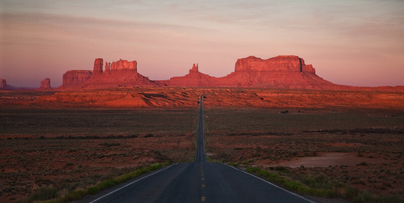 Road Leading to Mesas — Red