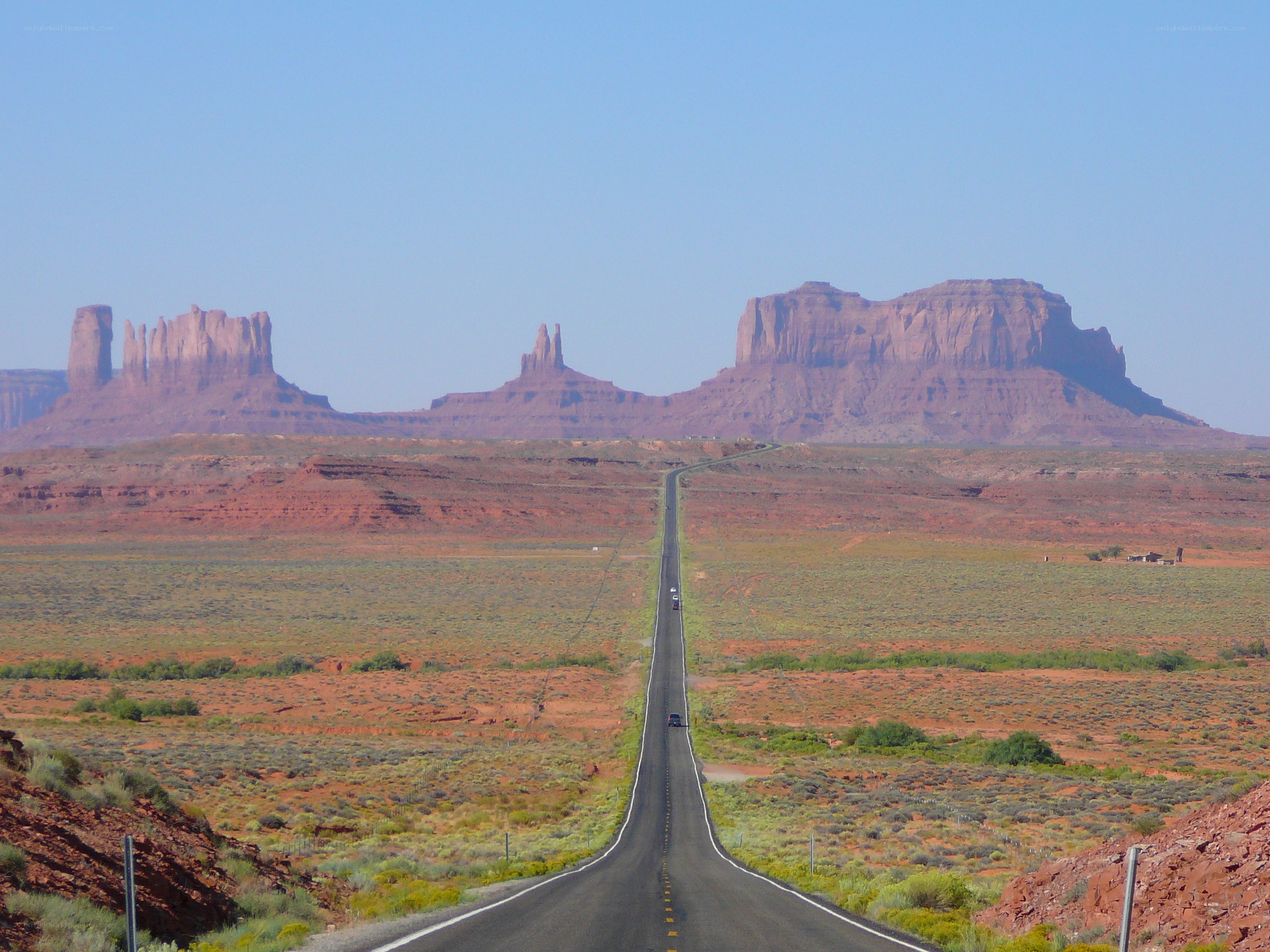 Road leading to Monument Valley