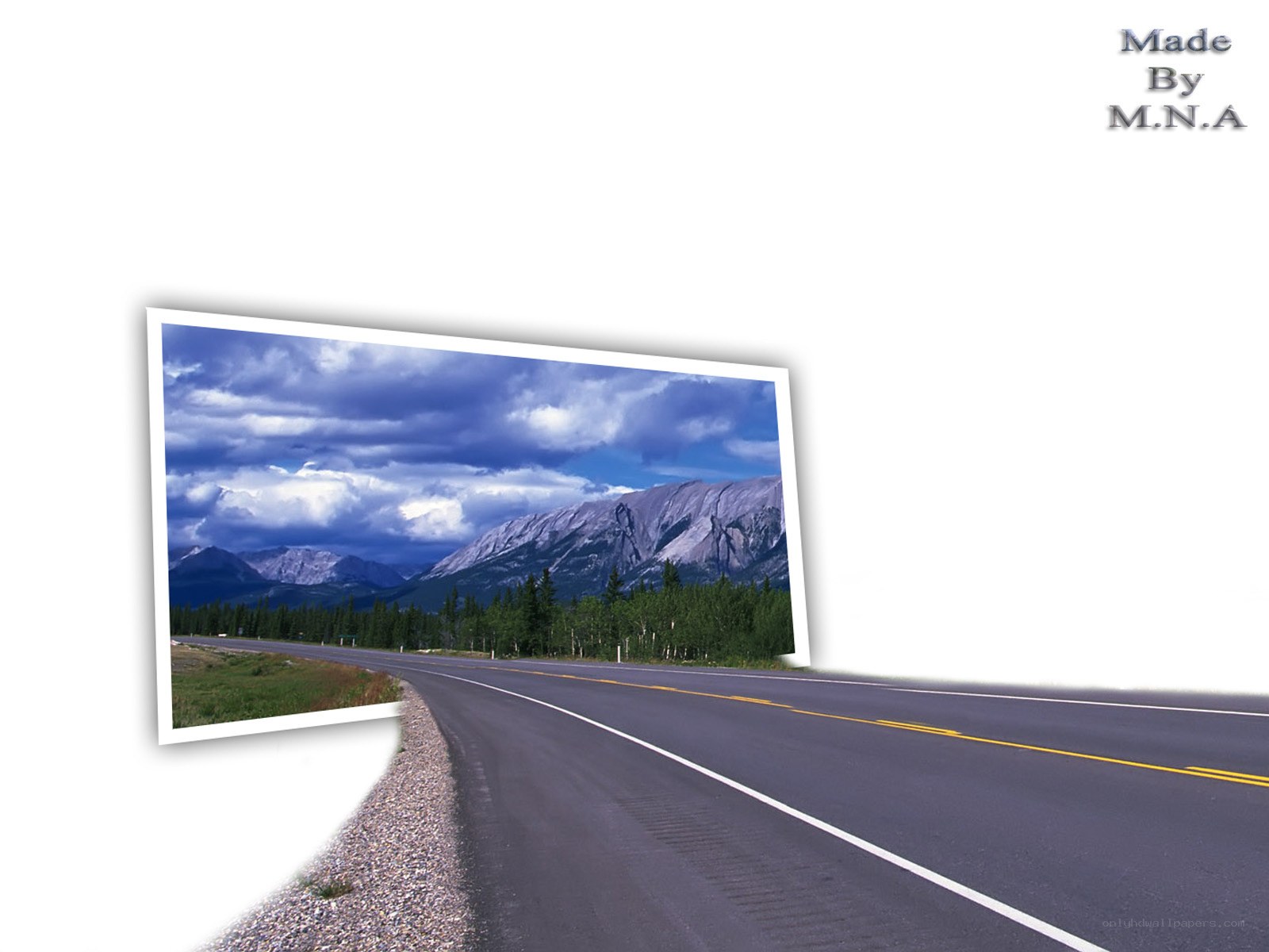 Road leading to mountain landscape