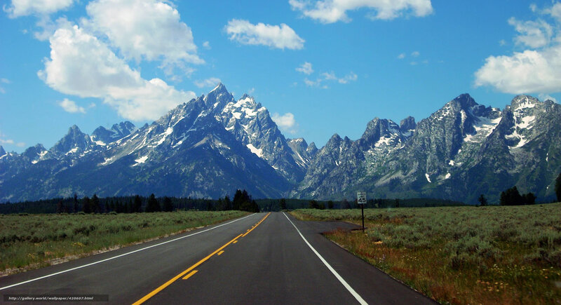Road leading to mountain range