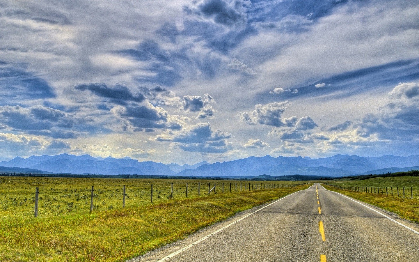 Road leading to mountains