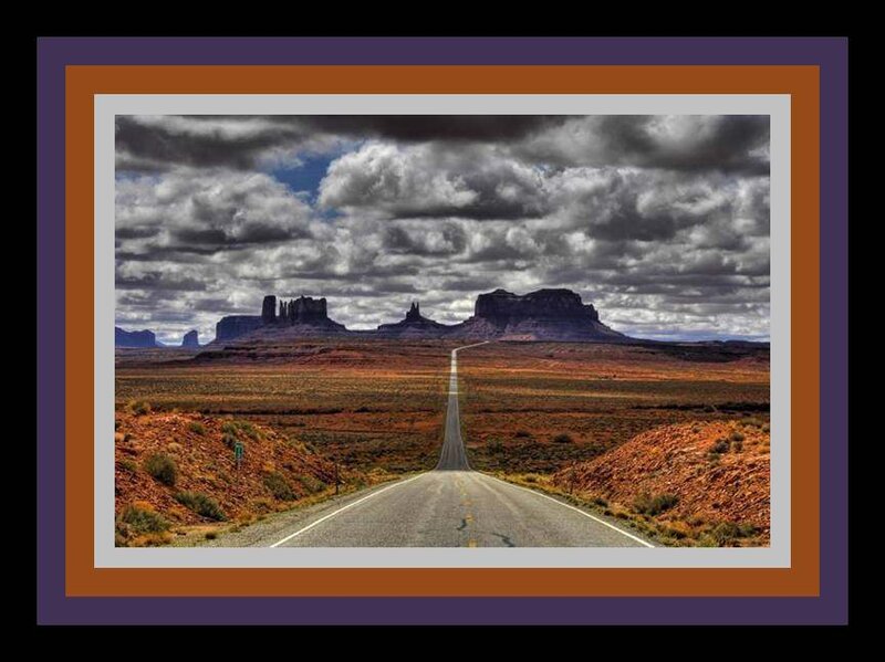 Road Leading to Rock Formations — Brown
