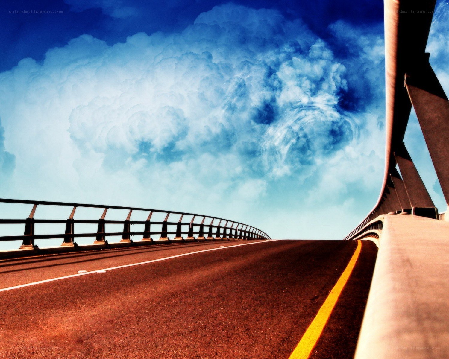 Road leading to the sky