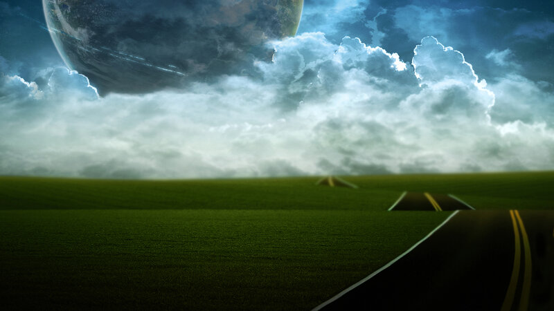 Road on Green Field