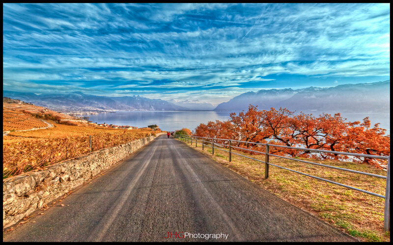 Road Overlooking Lake