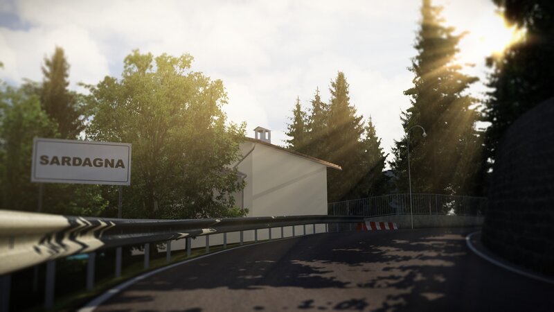 Road Sign on Winding Road