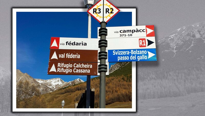 Road Signs in Mountains