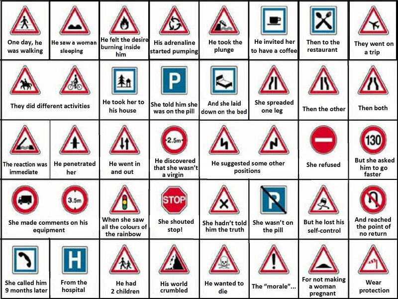 Road Signs with Text — Red, Humorous