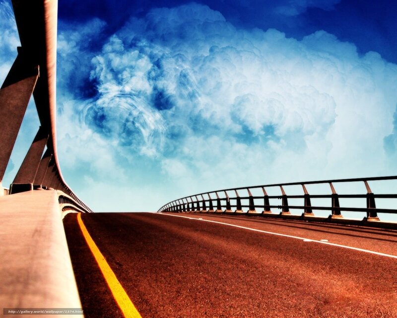 Road stretching into the sky