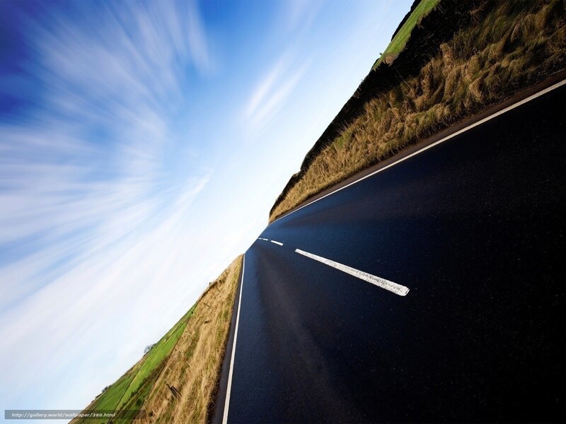 Road stretching into the sky