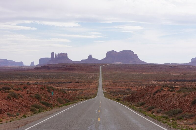 Road Stretching to Mesas