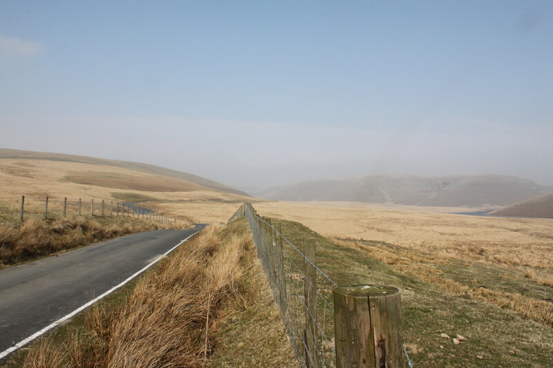 Road through a misty moor