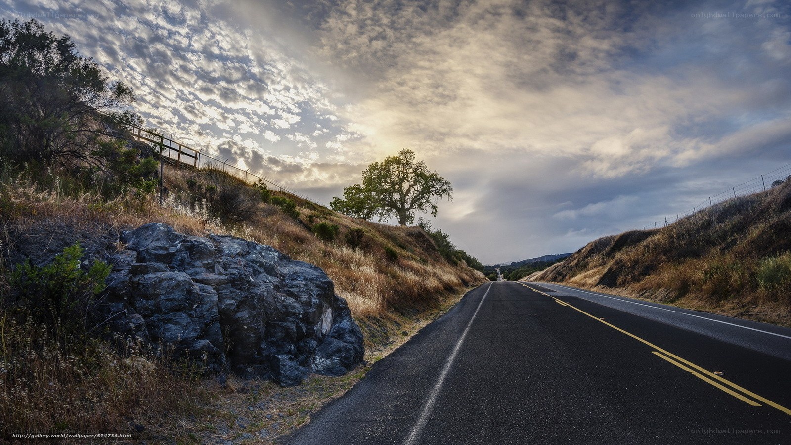 Road through a scenic landscape