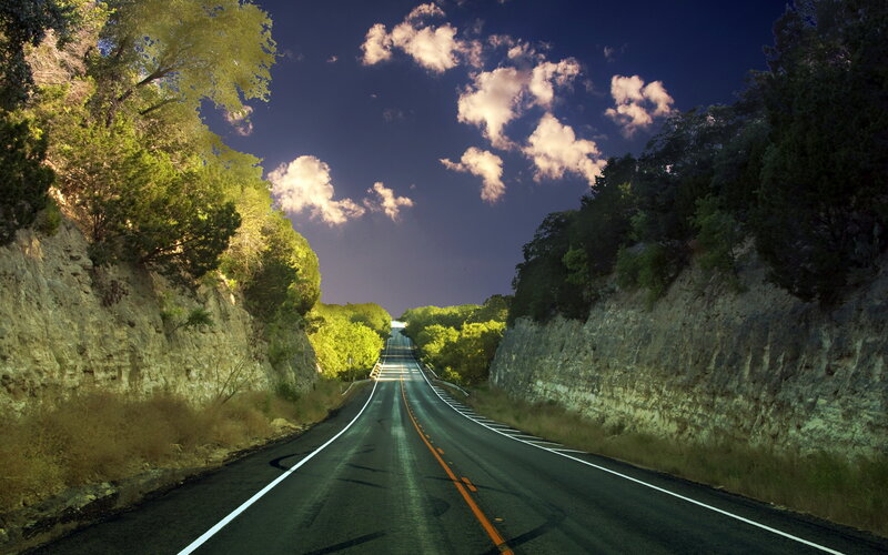 Road Through Canyon — Green