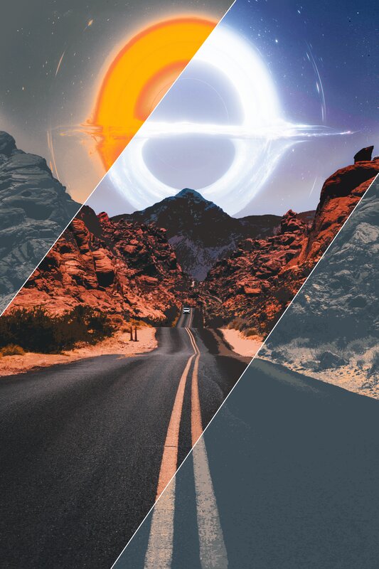 Road Through Canyon — Red