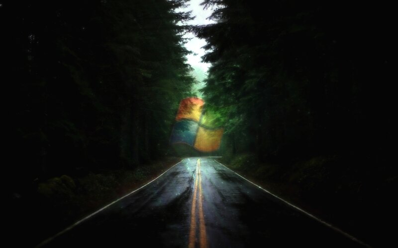 Road Through Forest — Green, Mysterious