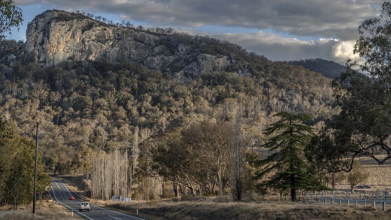 Road Through Forested Hills
